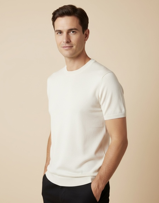 REMERA HILO BASICO BEIGE