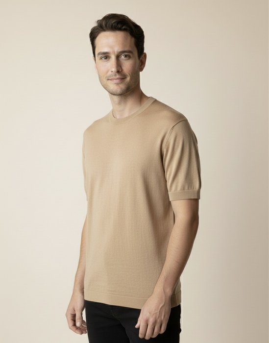 REMERA HILO BASICO KHAKI